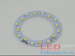 Светодиодная площадка кольцо SMD 5630, 16LED, Ø75мм, 3pin, 3000k+6000k (AMOU-1448, под GY-34)