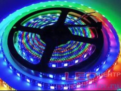 Светодиодная лента SMD 5050-WS2812B, 60LED*10-12Lm, IP54, 10мм, 3pin, 5V, 14,4W-1м*5м, RGB