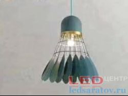 Светильник LOFT 9292-1, 50см*35см, Е27, подвесной, фисташковый Валанчик