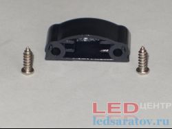 Заглушка торцевая  для профиля YQG-607, сквозная, черная LED-центр