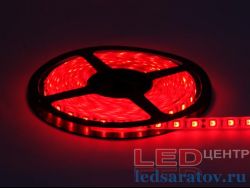 Светодиодная лента  SMD 5050, 60LED*10-12Lm, IP44, 10мм, 2pin, 12V, 14,4W-1м*5м, красный