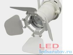 Трековый светодиодный прожектор под лампочку E27, AC220V,  белый (LOFT 6011)