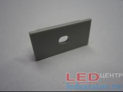 Заглушка торцевая  для профиля PXG4020, сквозная, серый LED-центр