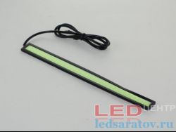Светодиодные ходовые огни 170мм*16мм*3мм, DC12V, холодный синий, черный LED-центр