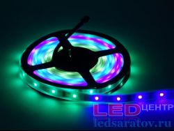 Светодиодная лента SMD 5050, 30LED*10-12Lm, IP67, 15мм, 4pin, 12V, 7.2W-1м*5м, RGB (Бегующий огонь, 6803)