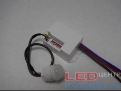 Датчик движения встраимовый, AC220V, 800w, 5с-30c-1min-8min, 6-8м, 10лк, 100°, Ø12мм LED-центр (APH-210F)